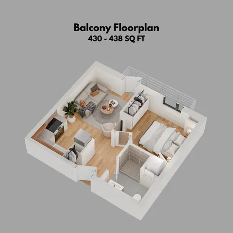 1-Bedroom + Balcony