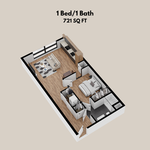 1 Bed 1 Bath