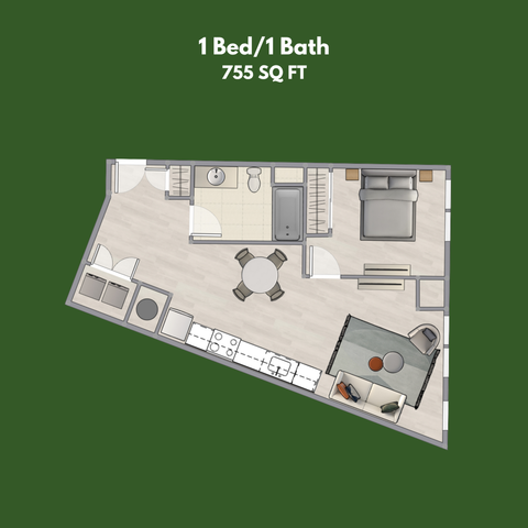 1 Bed/1 Bath