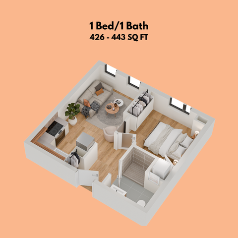 1 Bed/1 Bath