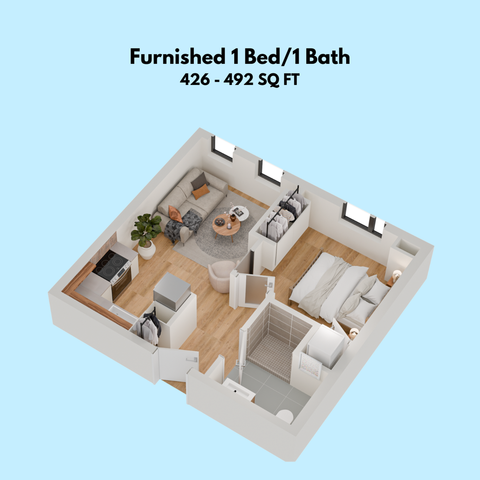 Furnished 1 Bed/1 Bath
