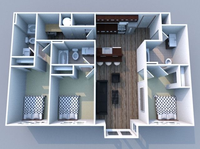 3 bed 3 bath