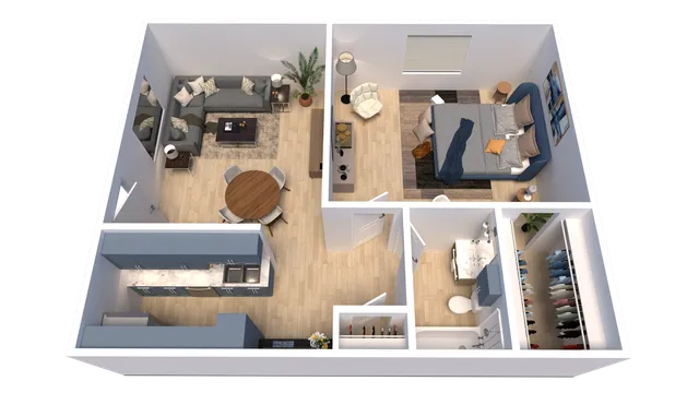 1 Bedroom- Rose