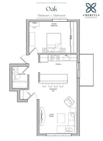 Oak (1 BD, 1BA)