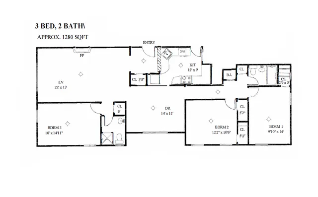 2 bed