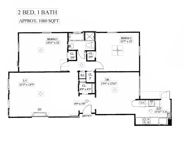 2 bed