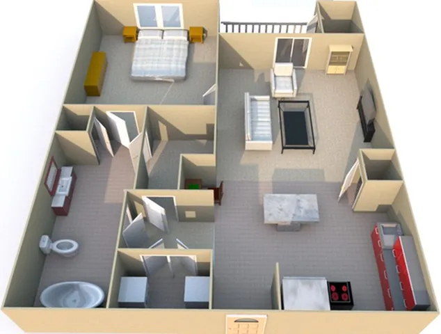 1 Bedroom Floorplan