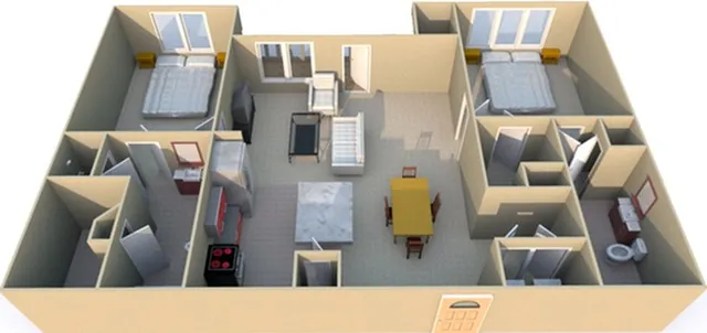 2 Bedroom Floor Plan