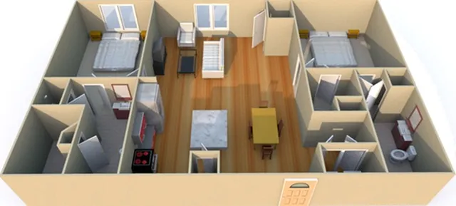 2 Bedroom Floor Plan