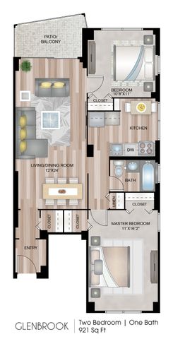 Two Bedroom Floor Plan