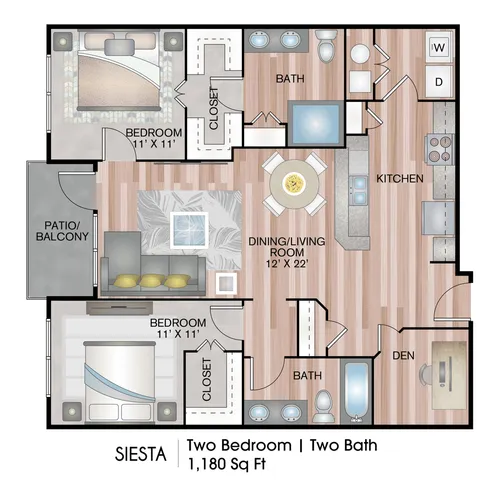 Stylish Siesta with Den 2-bedroom apartment in Downtown Sarasota at The DeSOTA