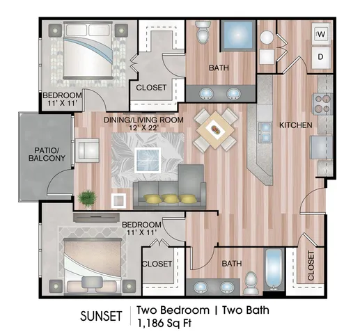 Beautiful Sunset 2-bedroom apartment in Downtown Sarasota with luxury amenities at The DeSOTA.