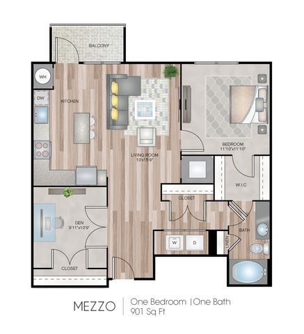 1 Bedroom Floor Plan