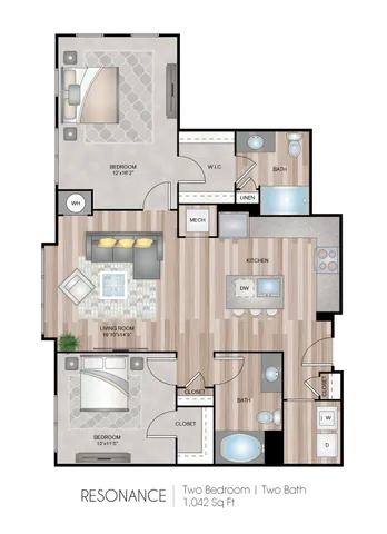 2 Bed Floor Plan