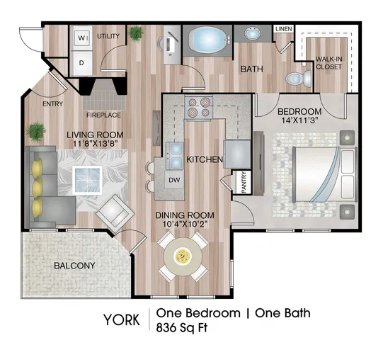 One Bedroom Apartment
