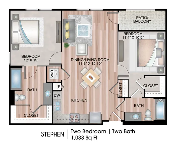 Two Bedroom Floorplan