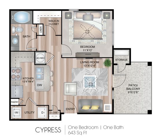 643 Square Feet