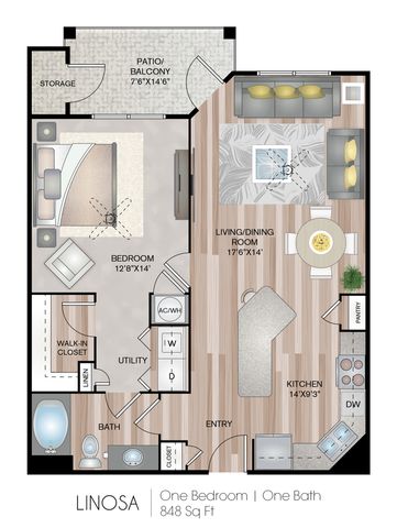 848 Square Feet