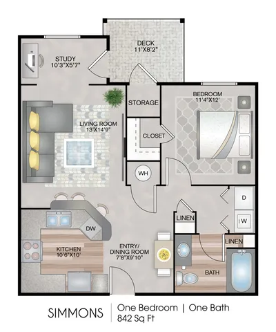 one bedroom floorplan