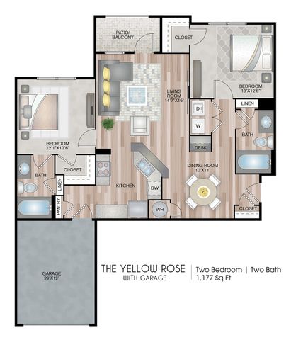 The Yellow Rose with Garage - Premium Plus Upgrade