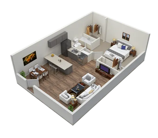 1BR 1 BA
