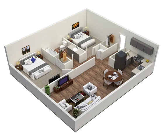2BR 1 BA