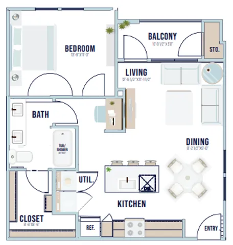 A4 1x1 floor plan