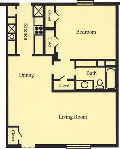 A1 - 1 Bed 1 Bath