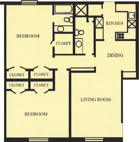 B1 - 2 Bed 2 Bath