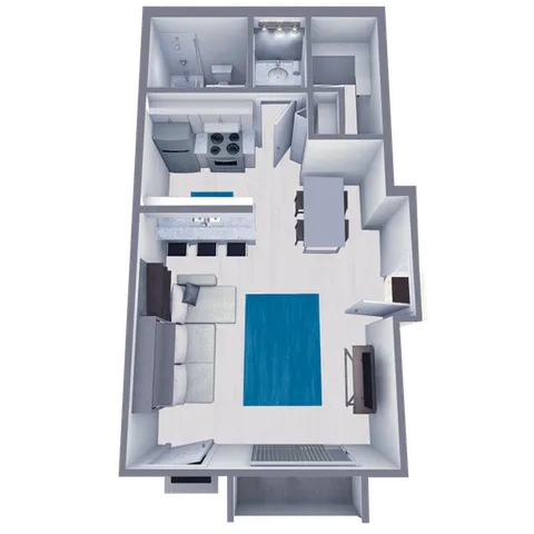 S1 Partial floor plan featuring studio bedroom 1 bathroom