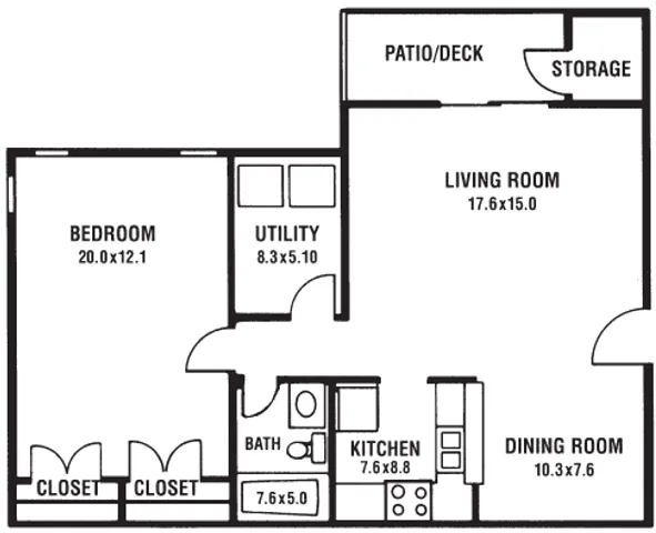 A1 - 1 Bed 1 Bath