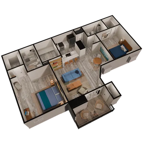 B3 - 2 Bed 2 Bath