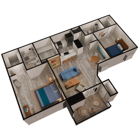 B3 - 2 Bed 2 Bath