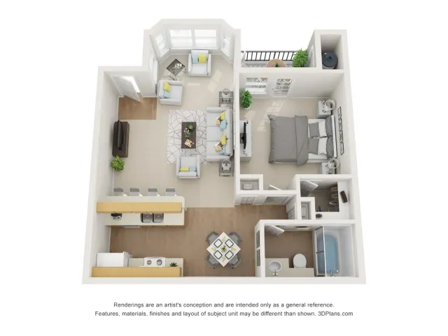 A3 - 1 Bed 1 Bath