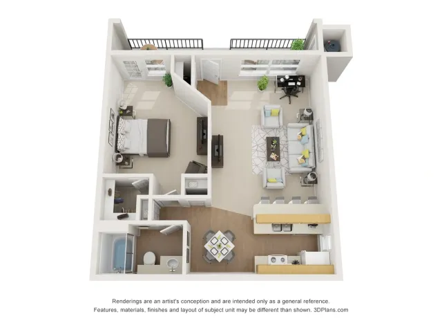 A4 - 1 Bed 1 Bath