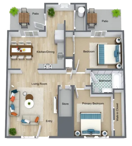 B1 - 2 Bed 1 Bath