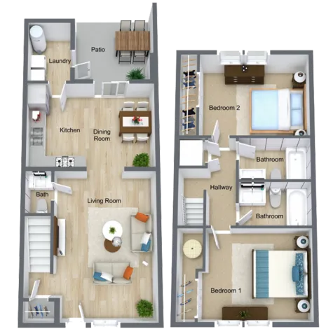 B2 - 2 Bed 2.5 Bath
