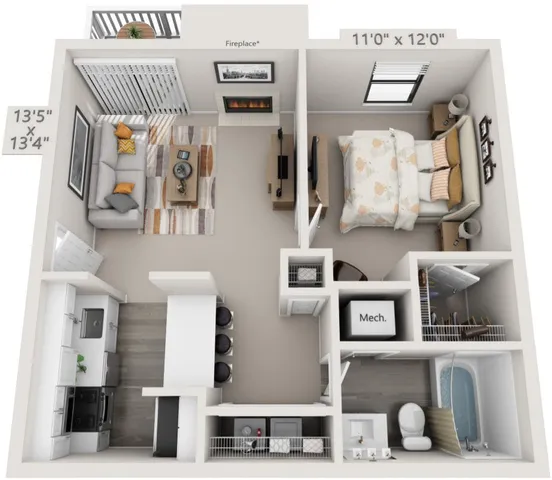 A1 - 1 Bed 1 Bath