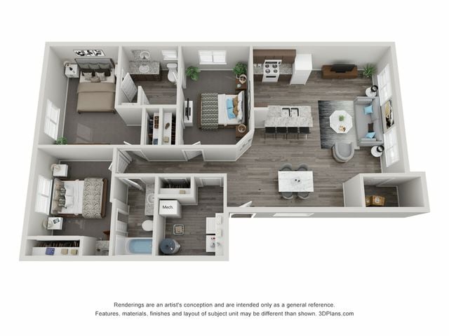 2nd Floor 3 Bed