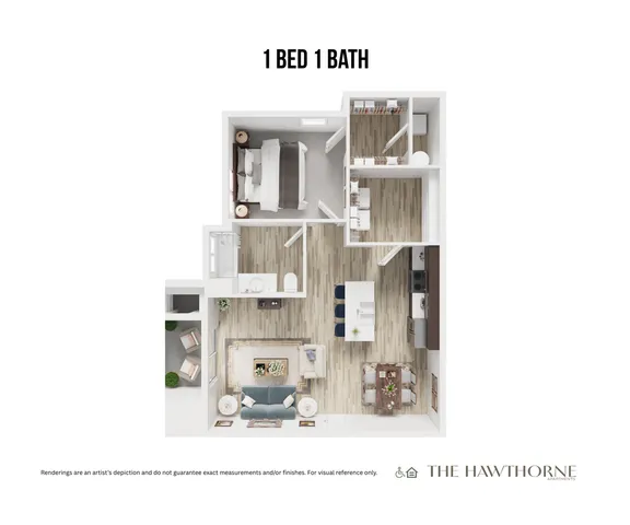 The Hawthorne Apartments 1x1