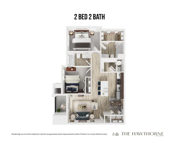 The Hawthorne Apartments 2x2