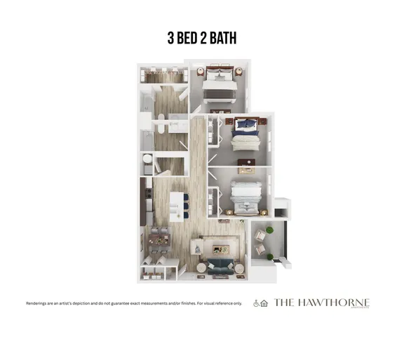 The Hawthorne Apartments 3x2