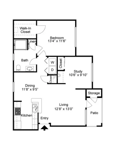 Ashford Wellington 1bedx 1bath