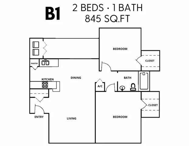 Ashford Cove 2 Bed 1 Bath