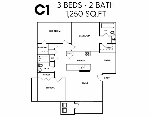 Ashford Cove 3 Bed 2 Bath