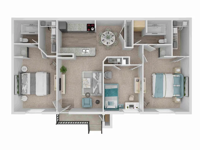 3 Bed / 2 Bath &mdash; 1,104 sq. ft