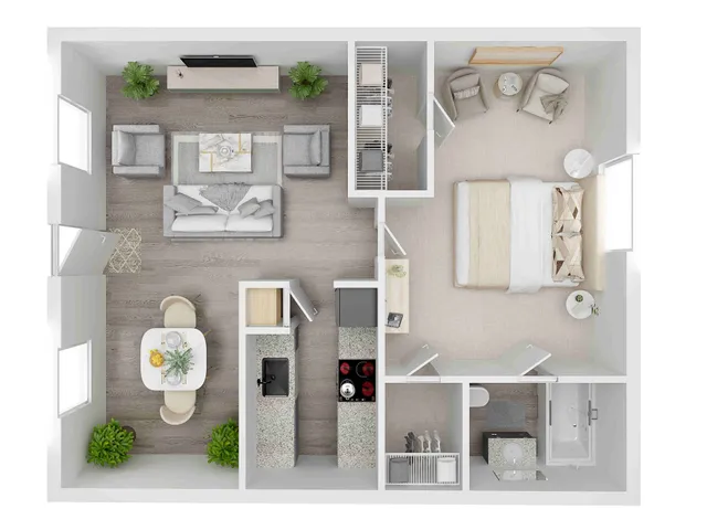 Ashford Willow Falls 1 bed 1 bath 632 sqft