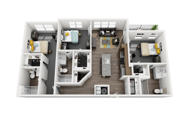 1820 at Centennial 3x3 Floorplan