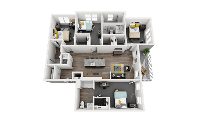 1820 at Centennial 4x4 Floorplan