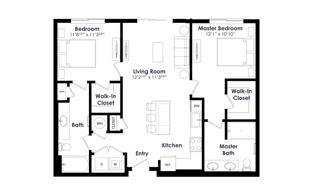 The Edition on Oberlin - B2 Floor Plan Image